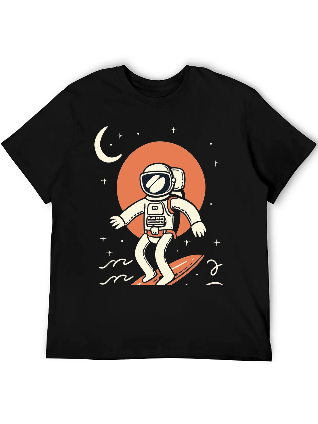 Surfing Astronaut Graphic T-Shirt