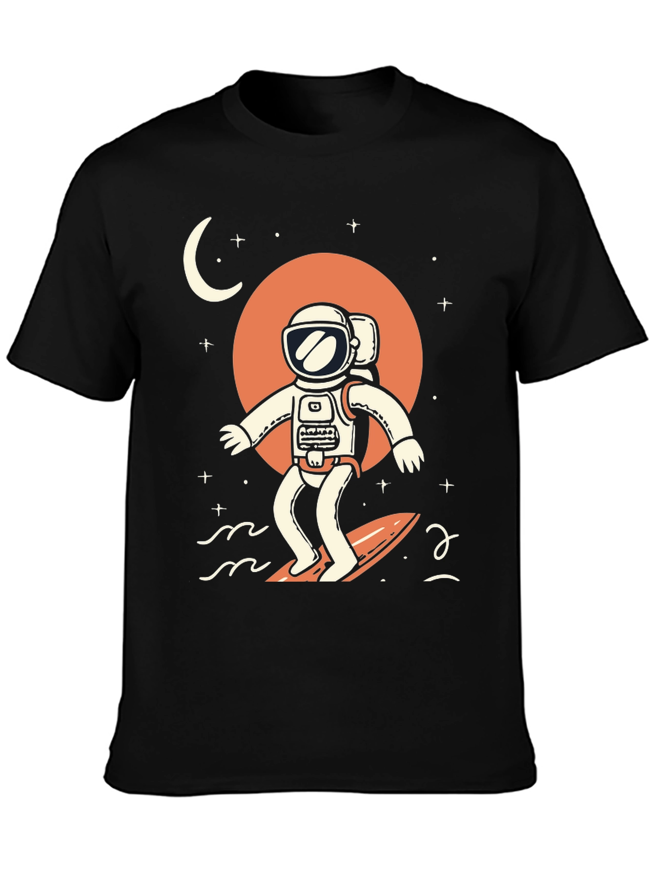 Surfing Astronaut Graphic T-Shirt