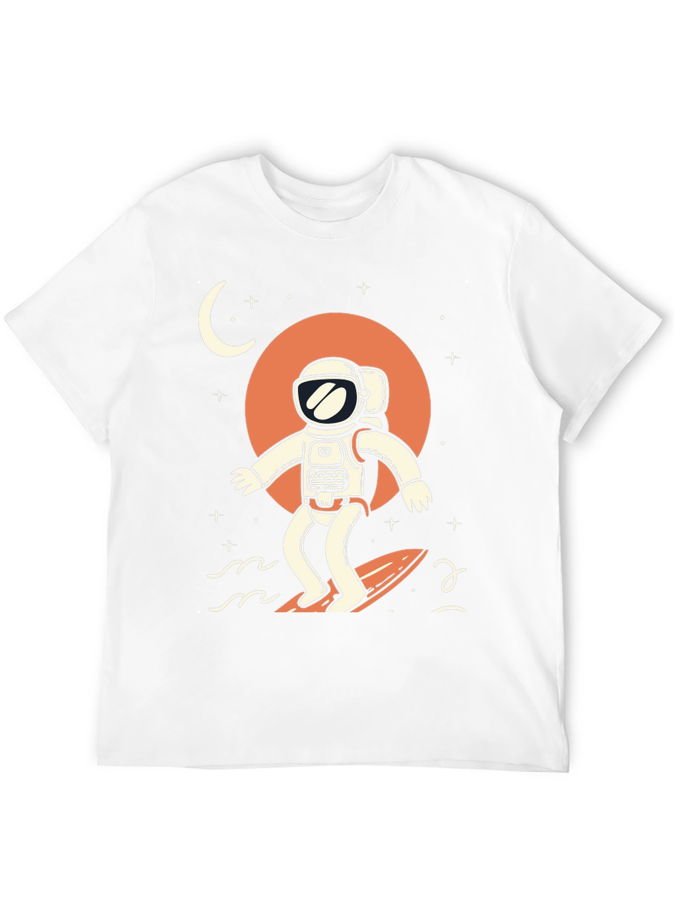 Surfing Astronaut Graphic T-Shirt
