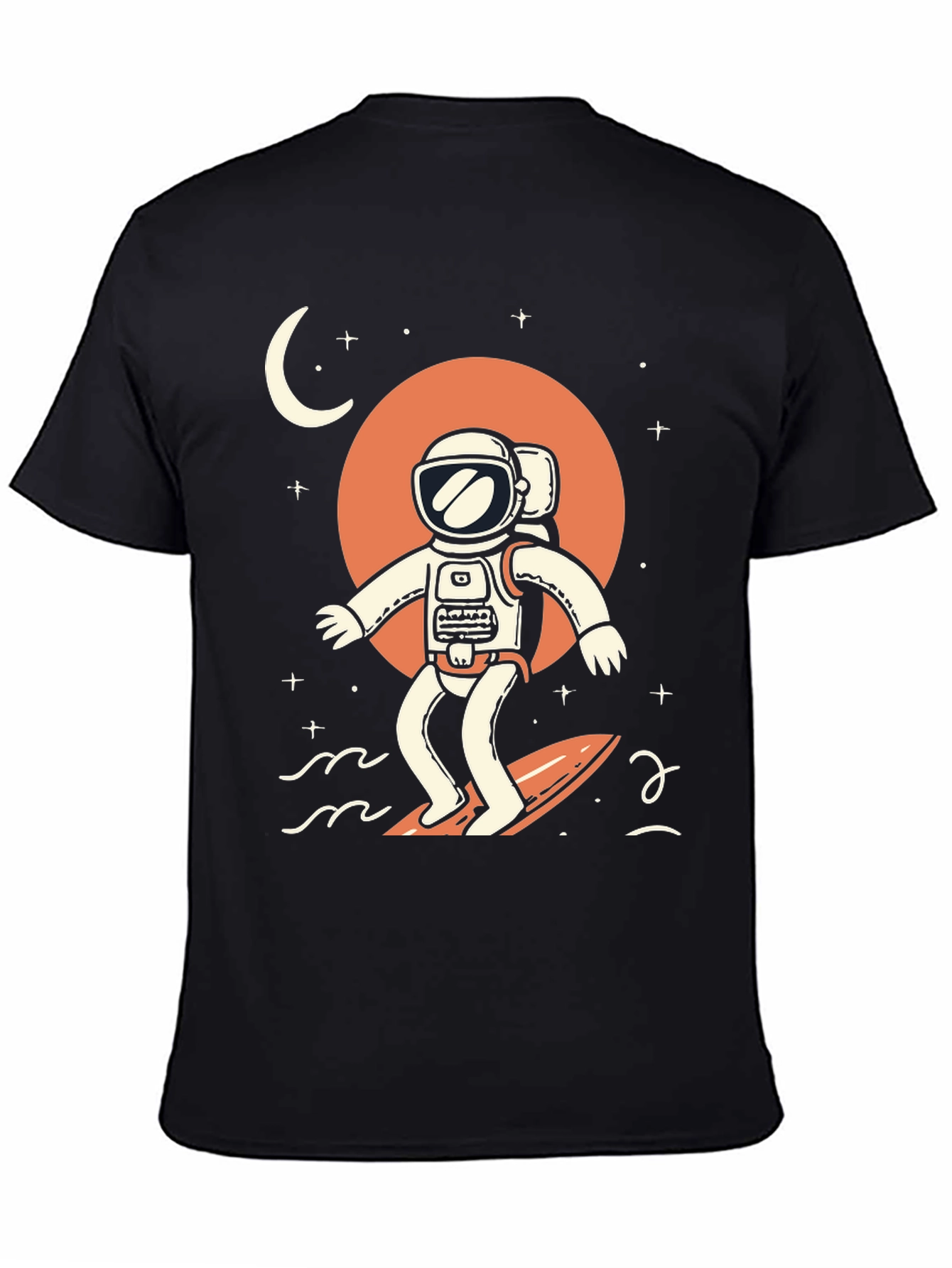 Surfing Astronaut Graphic T-Shirt