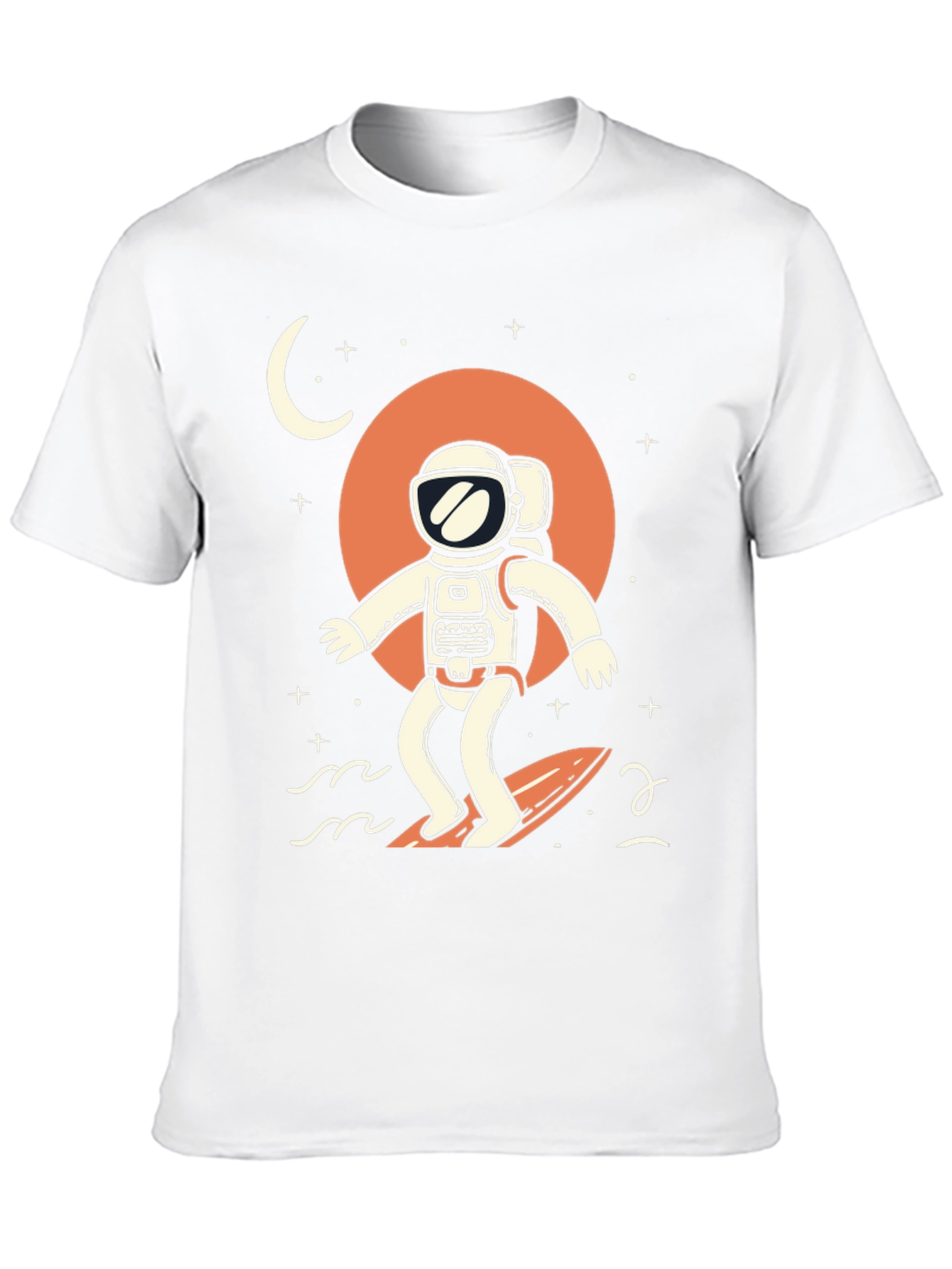 Surfing Astronaut Graphic T-Shirt
