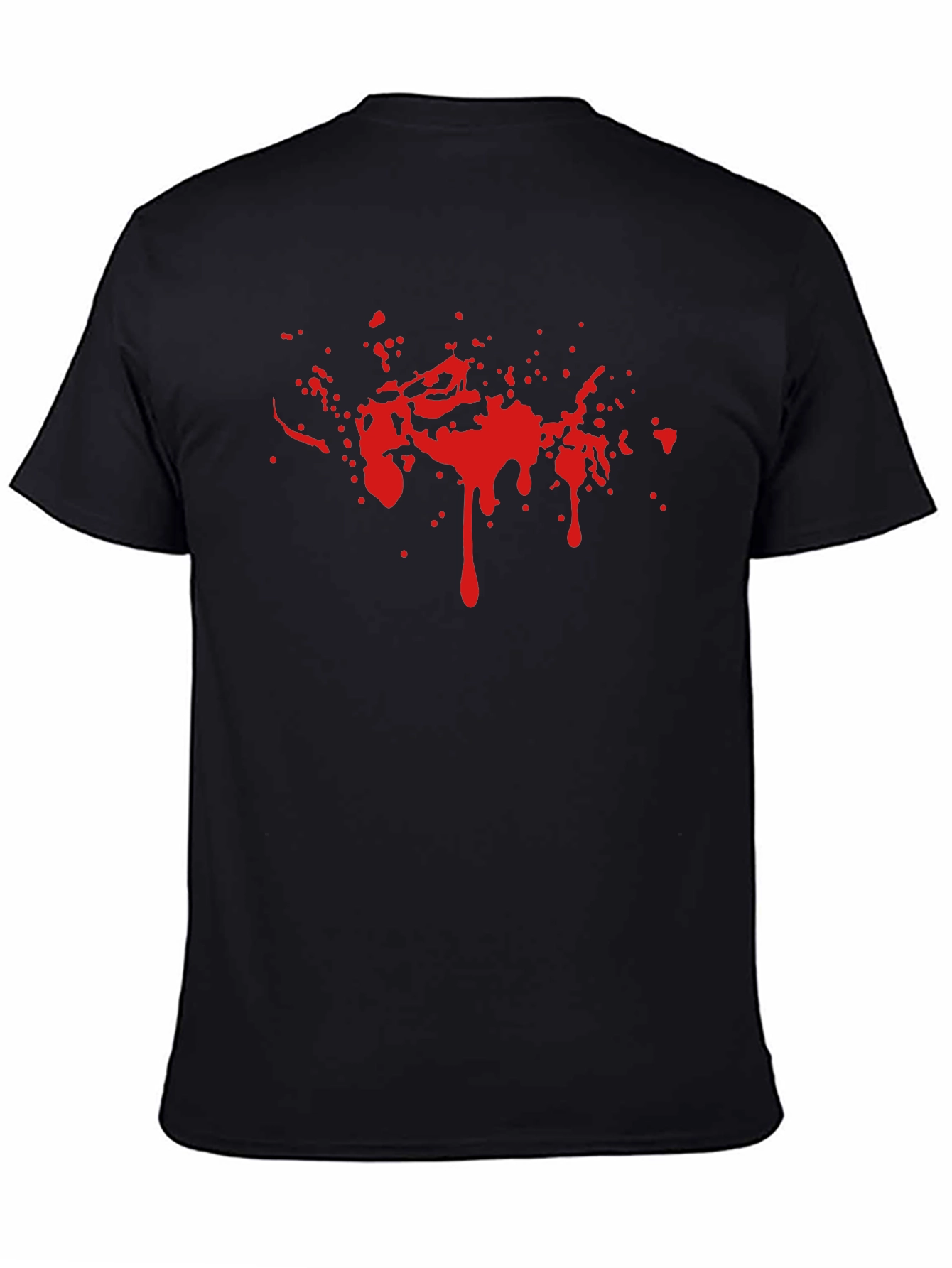 Red Splatter Graphic Black Tee
