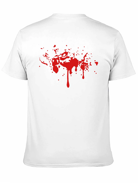 Red Splatter Graphic Black Tee