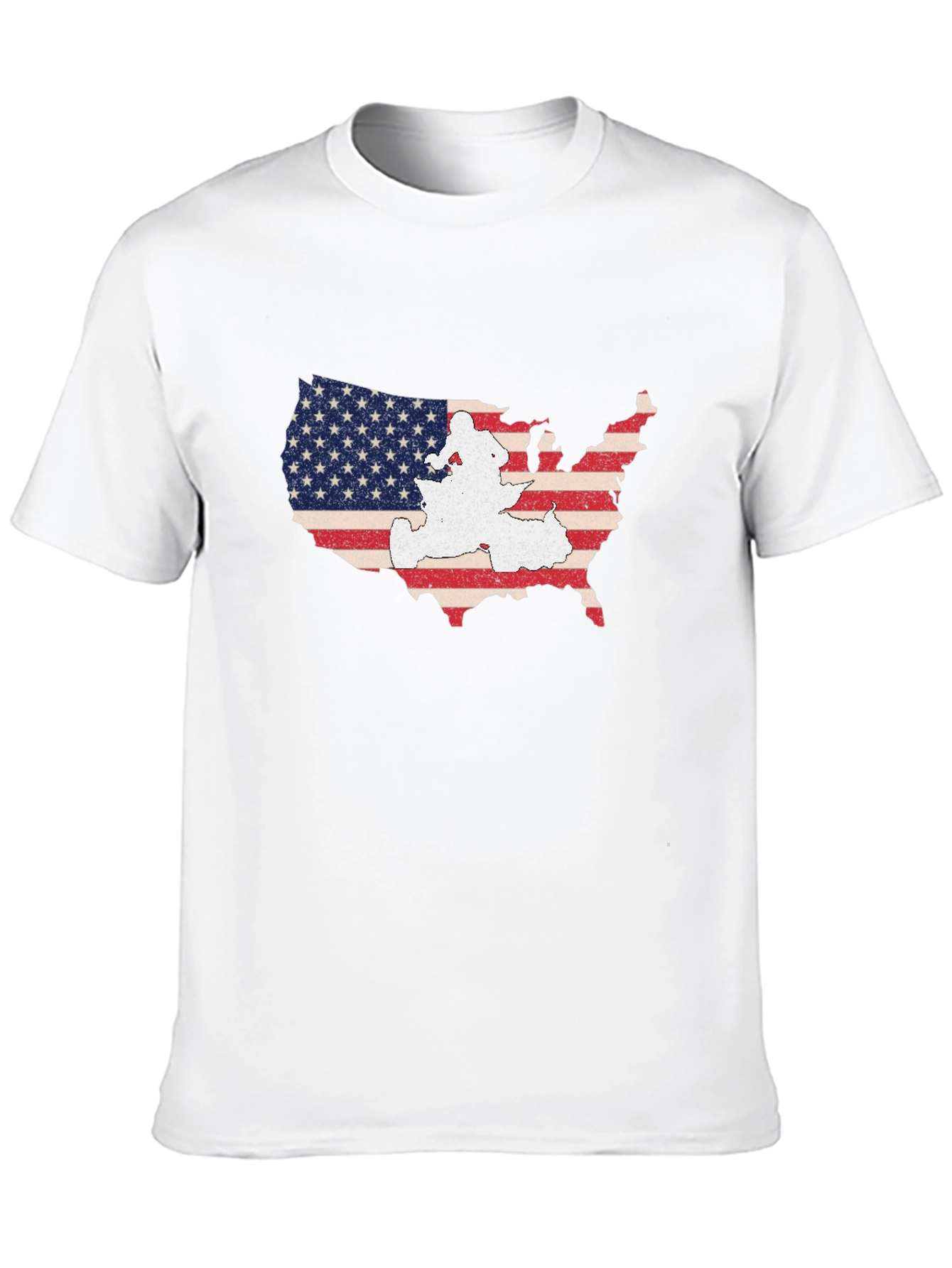 USA Map Graphic T-Shirt - Patriotic American Pride