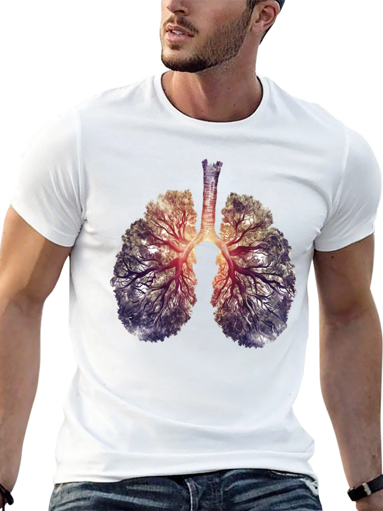 Anatomical Lungs Tree T-Shirt