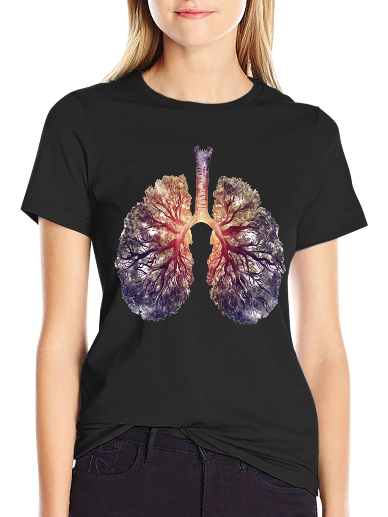 Anatomical Lungs Tree T-Shirt