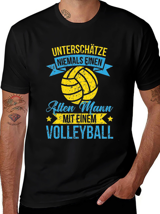 Volleyball Old Man T-Shirt - Funny Graphic Tee