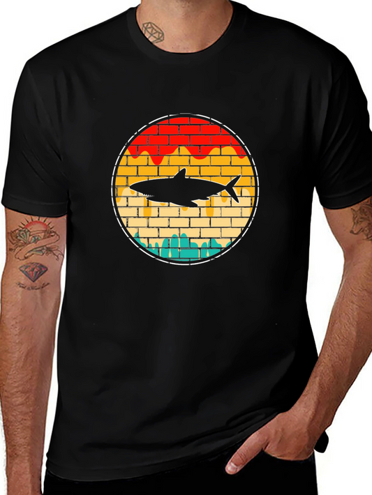 Retro Shark Brick T-Shirt