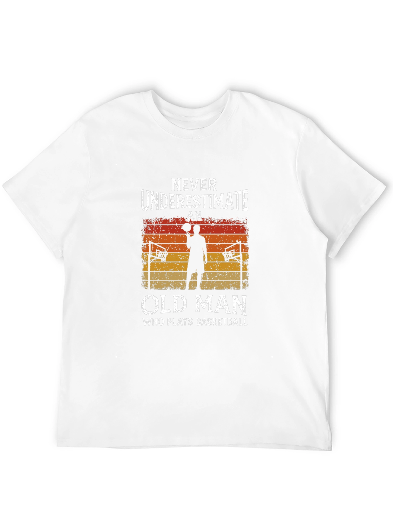 Never Underestimate an Old Man Basketball T-Shirt