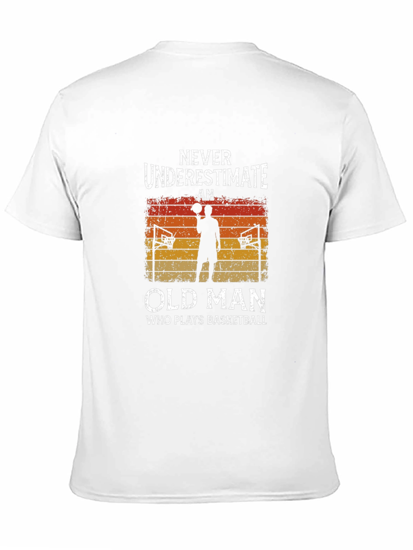 Never Underestimate an Old Man Basketball T-Shirt