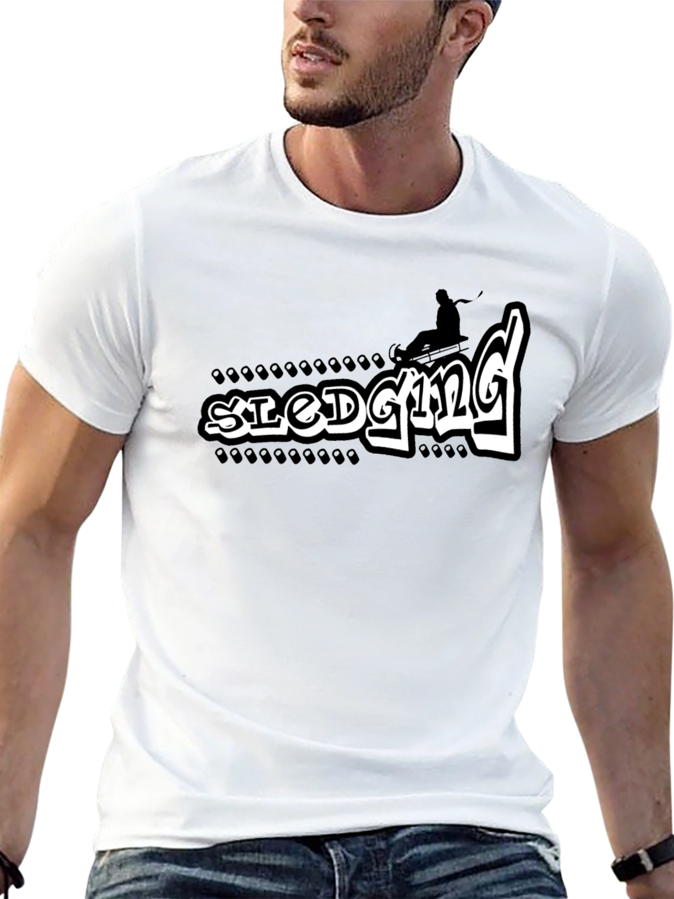 Sledging Graphic Tee - Winter Sport Shirt