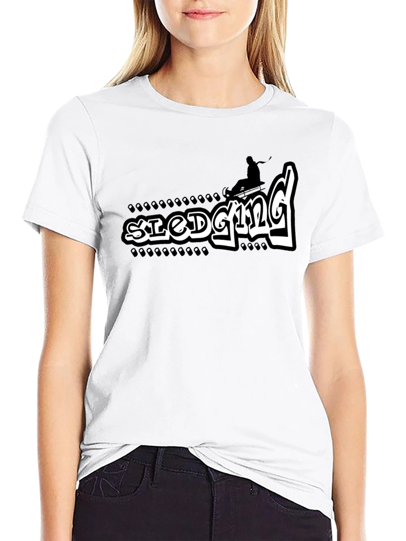 Sledging Graphic Tee - Winter Sport Shirt