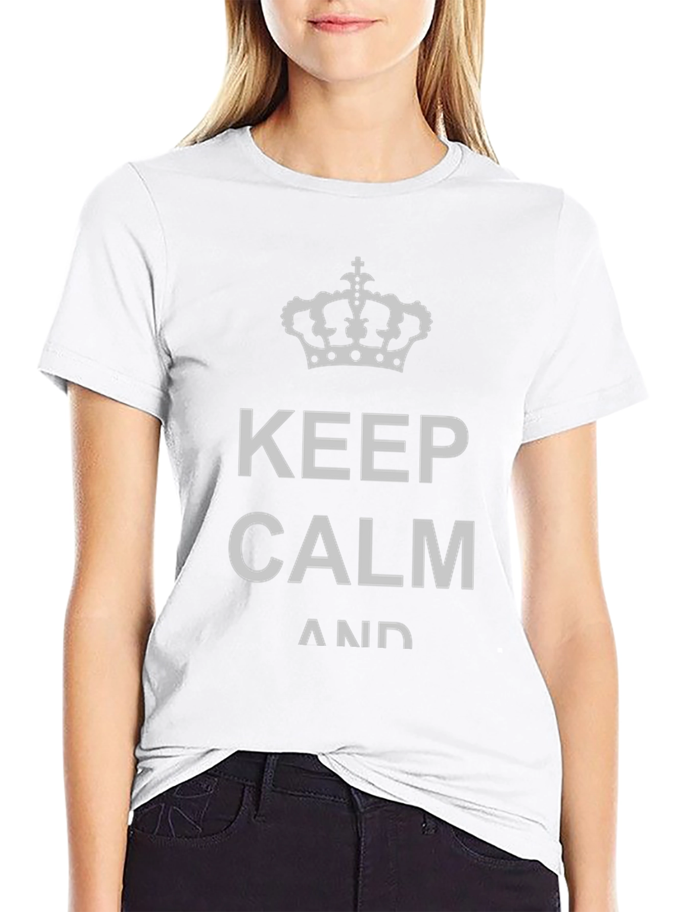 Keep Calm Graphic Tee - Black Cotton T-Shirt