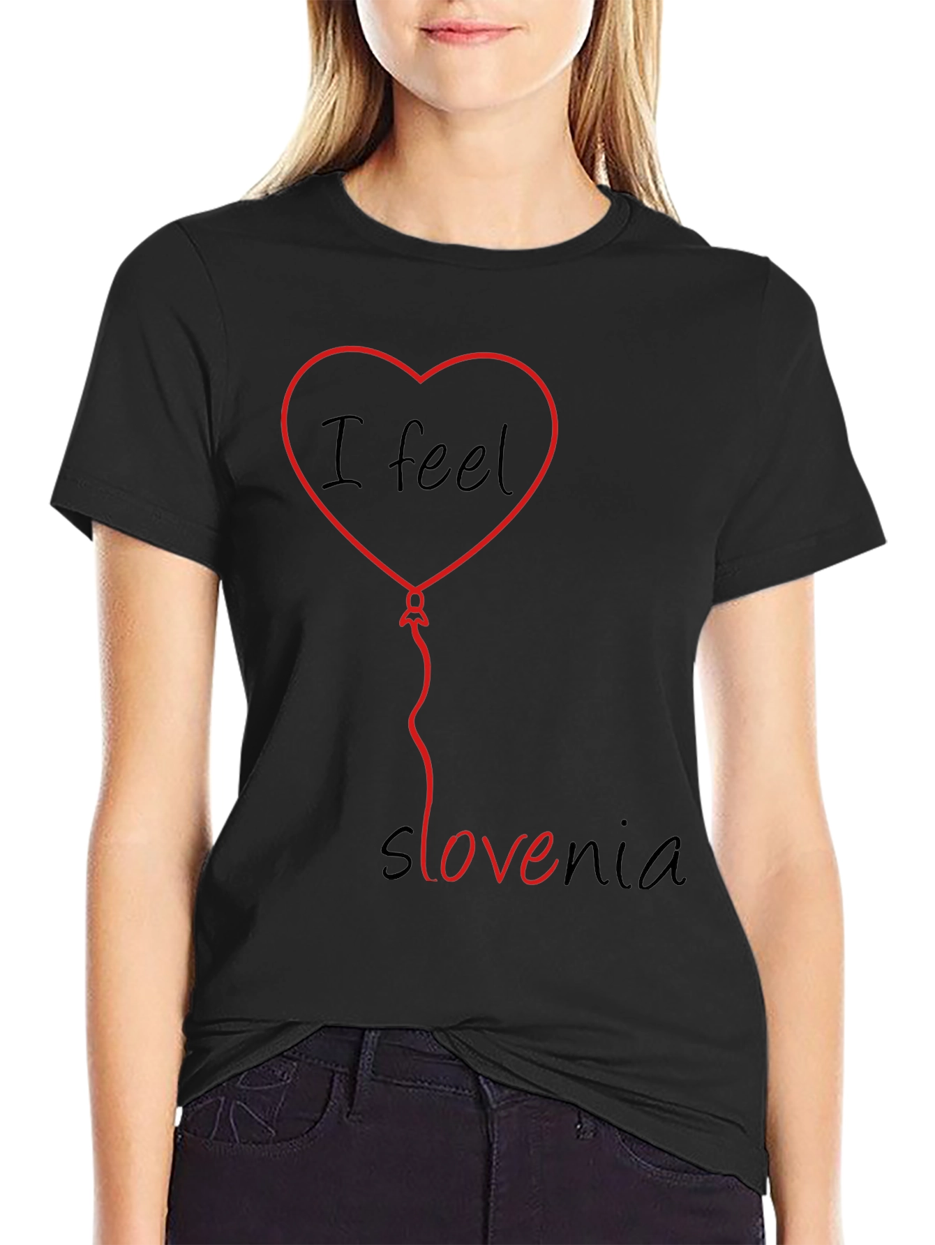 I Feel Slovenia T-Shirt - Heart Balloon Design