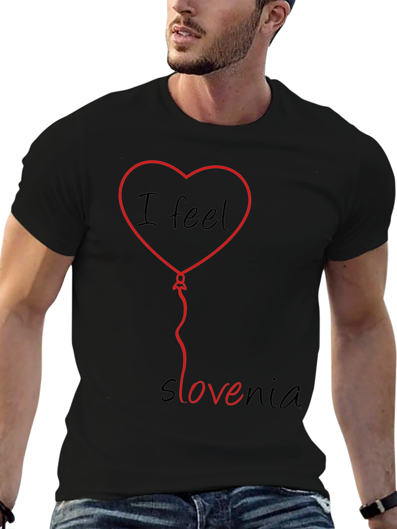 I Feel Slovenia T-Shirt - Heart Balloon Design