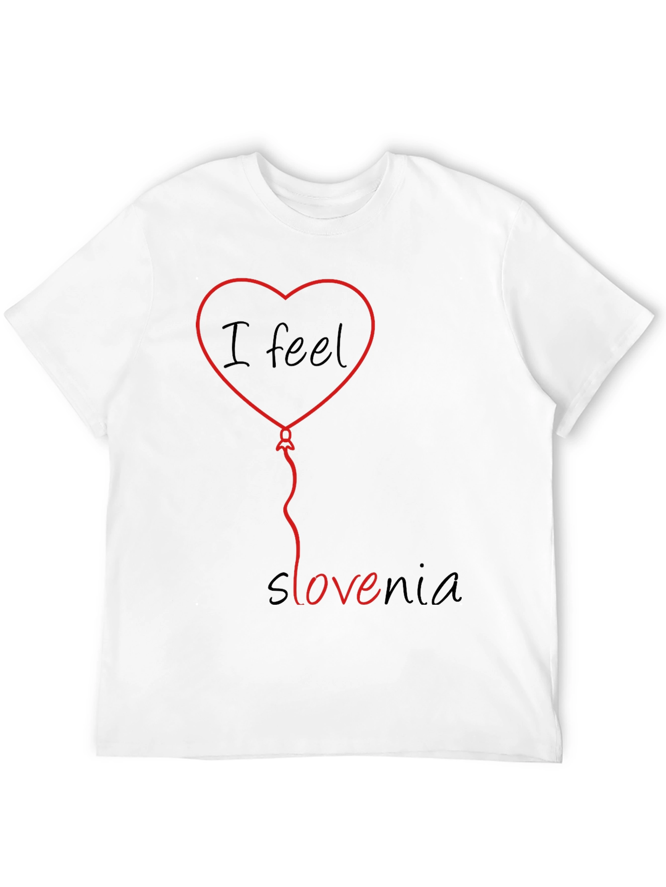 I Feel Slovenia T-Shirt - Heart Balloon Design