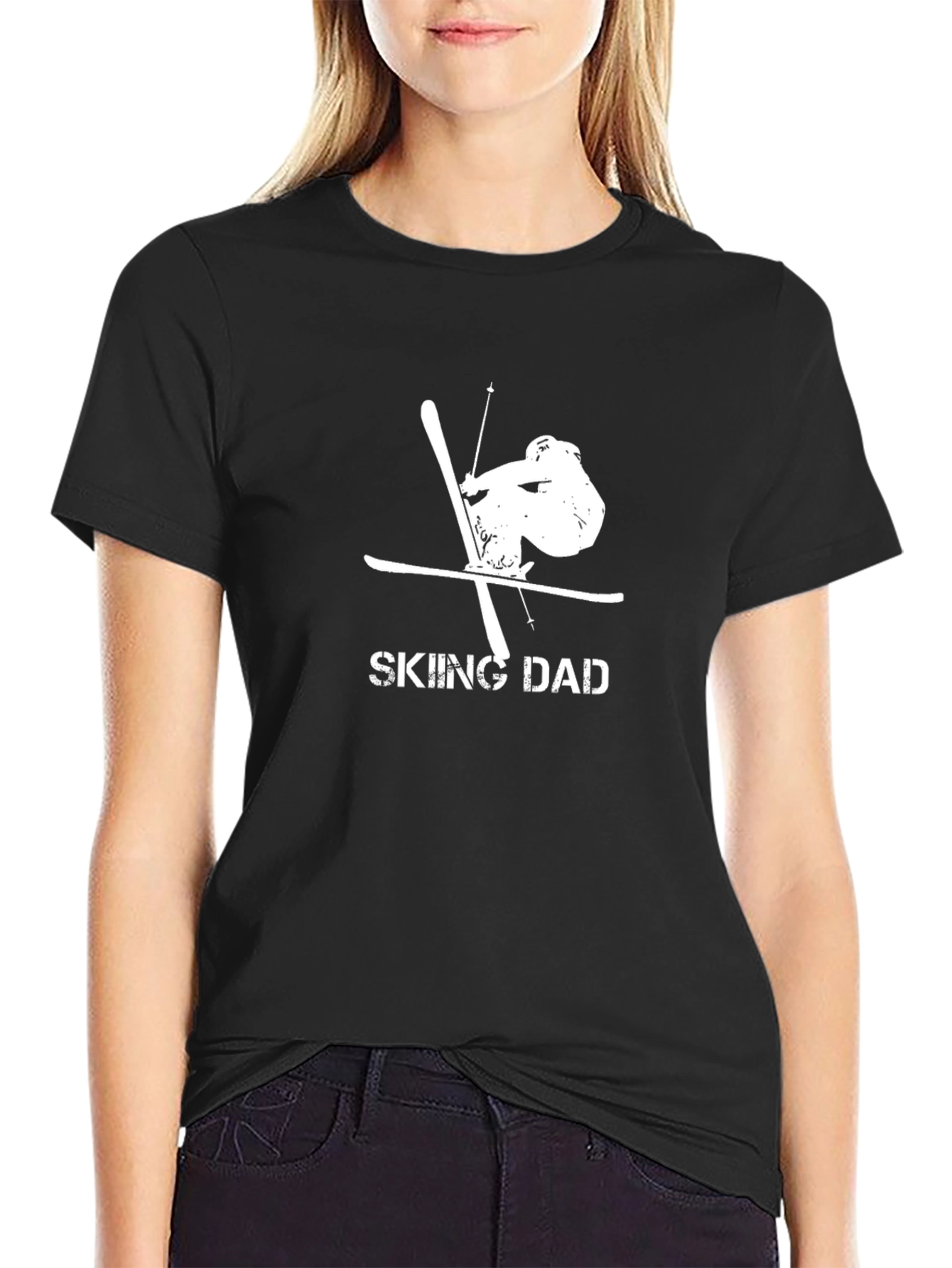 Skiing Dad Graphic T-Shirt - Perfect Gift