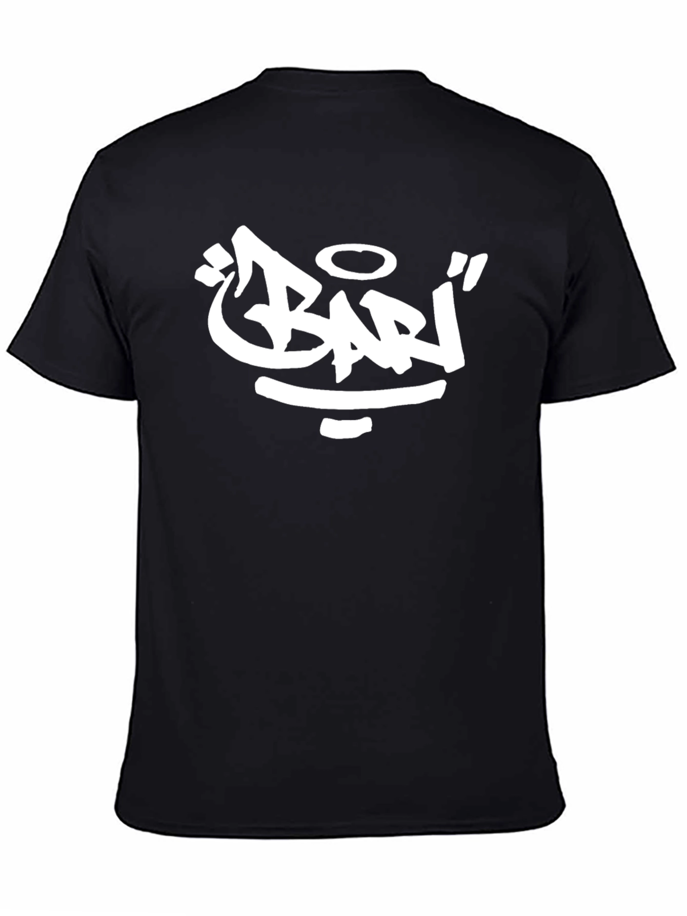 Black Graphic Tee - Bari Graffiti Style Print