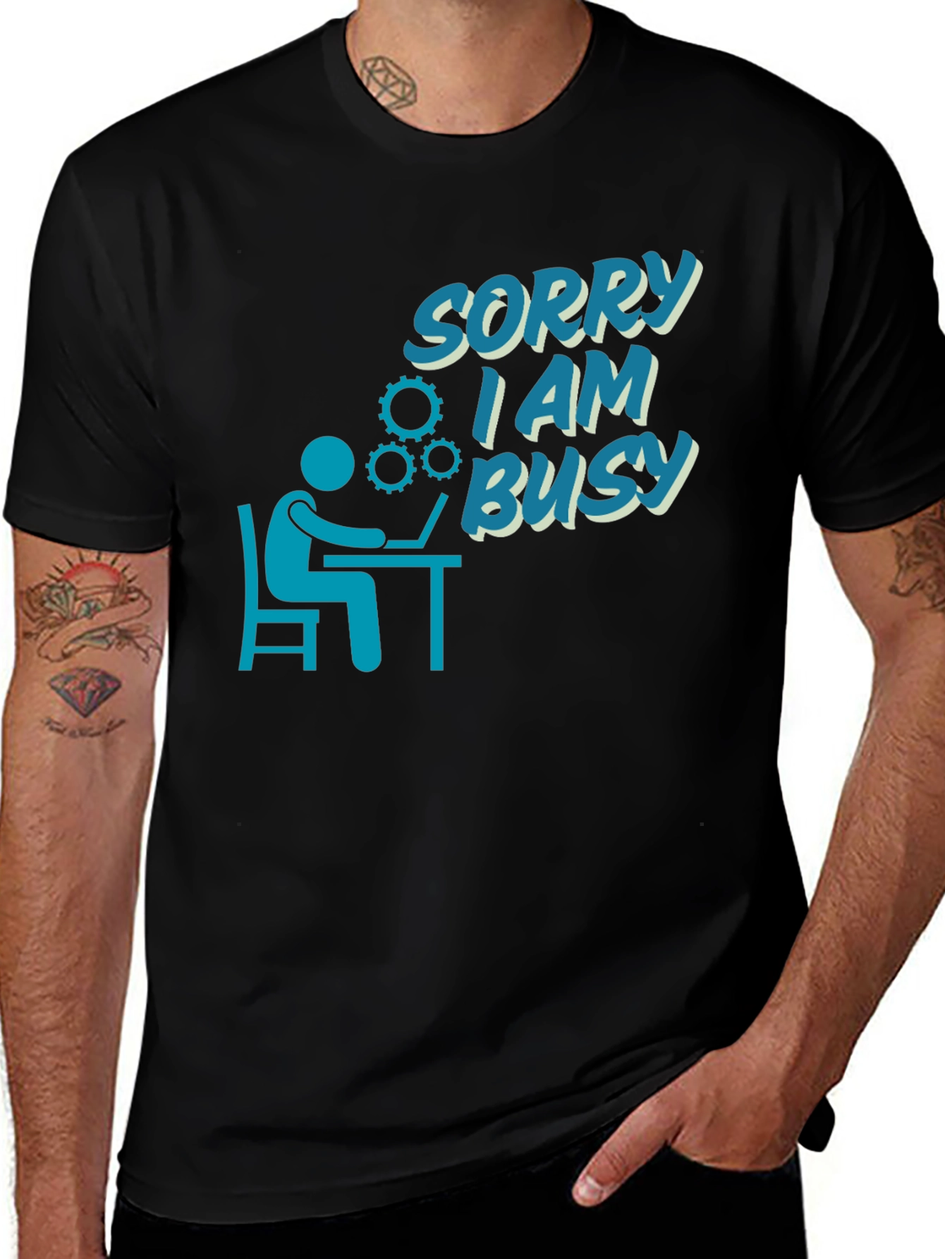 Sorry I Am Busy T-Shirt - Programmer Design
