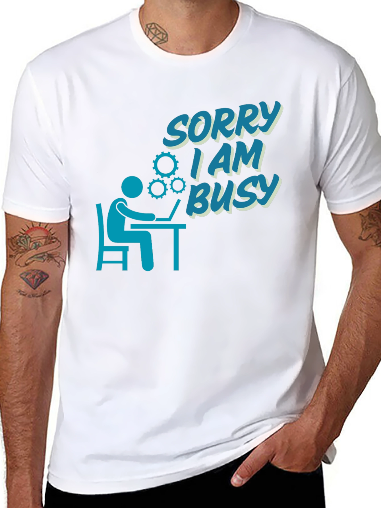 Sorry I Am Busy T-Shirt - Programmer Design