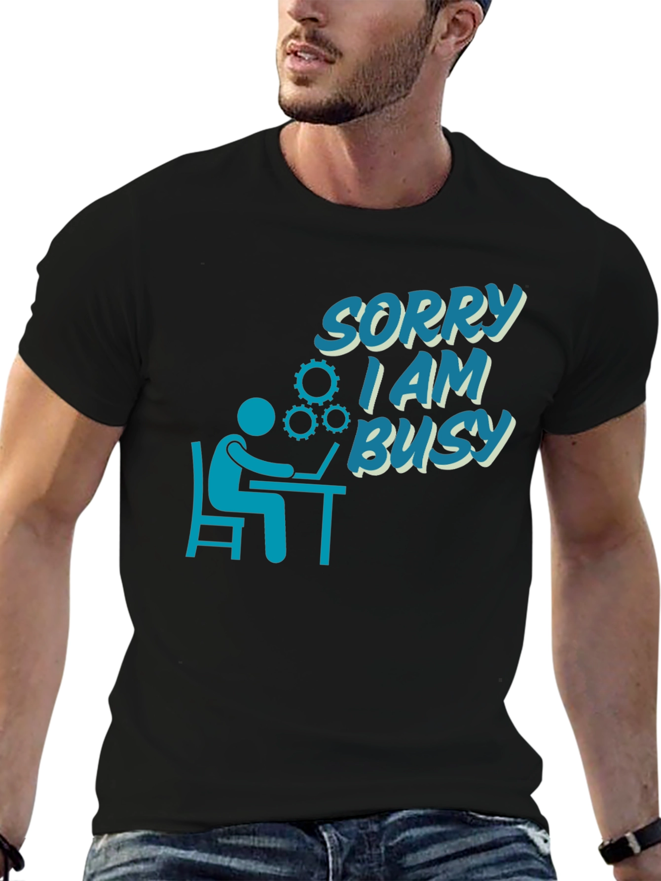 Sorry I Am Busy T-Shirt - Programmer Design