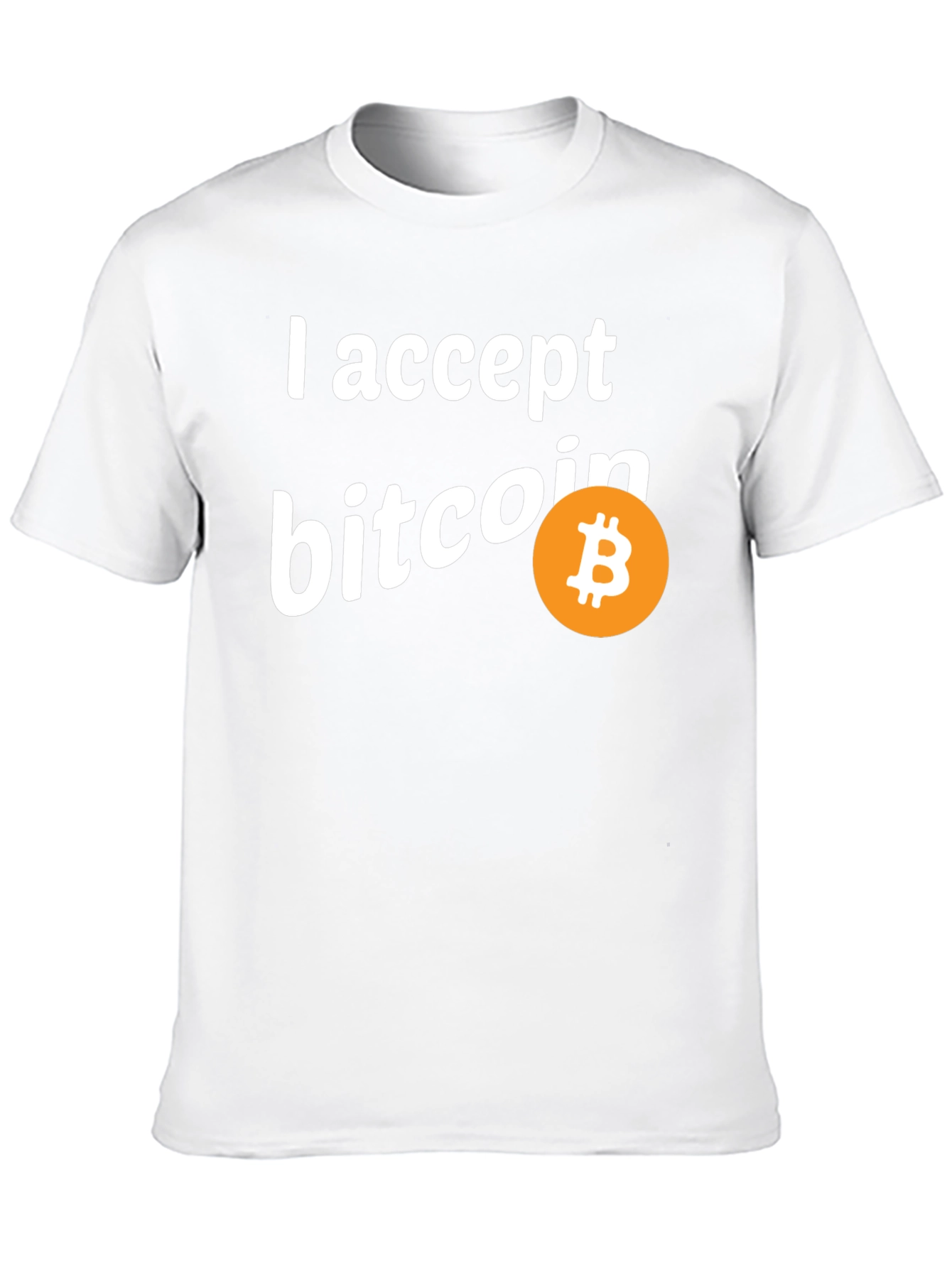 I Accept Bitcoin Black T-Shirt Crypto Currency Tee