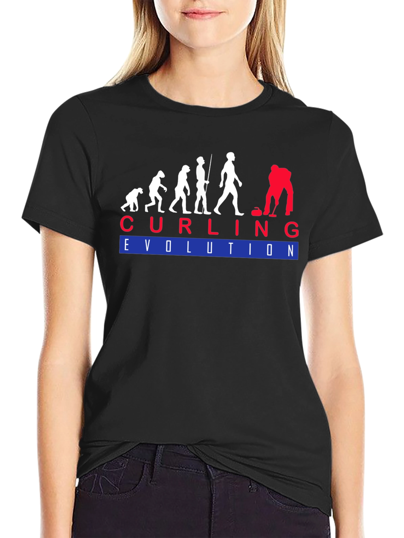 Curling Evolution T-Shirt - Funny Sport Tee