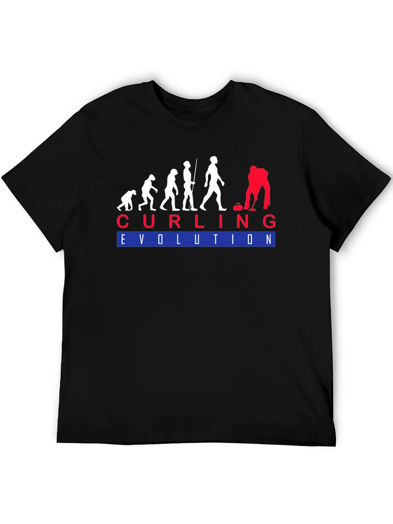 Curling Evolution T-Shirt - Funny Sport Tee