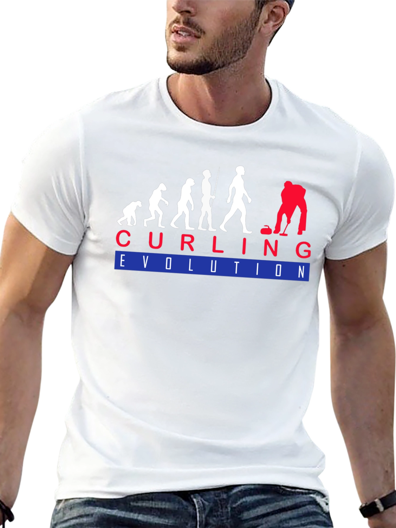 Curling Evolution T-Shirt - Funny Sport Tee