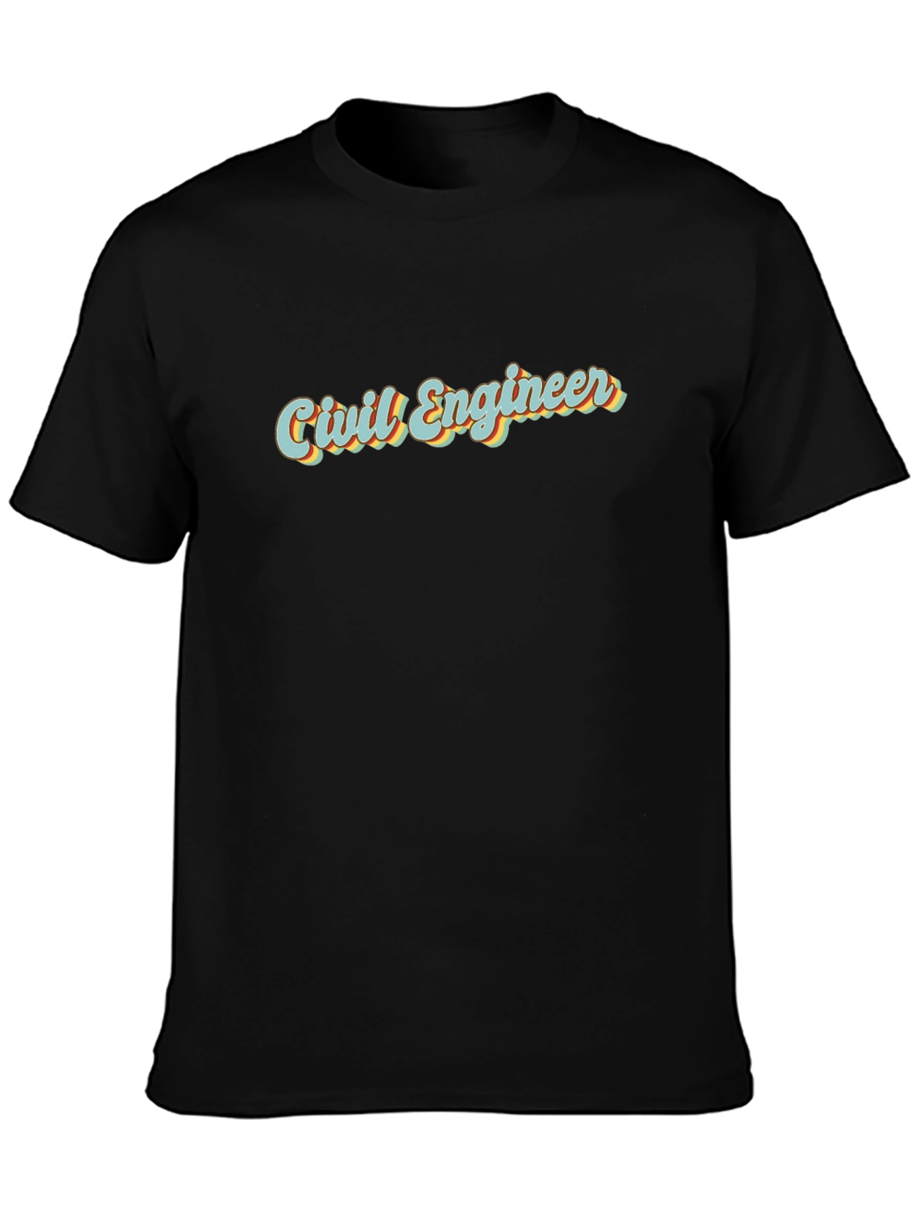 Civil Engineer Retro Graphic Tee - Black