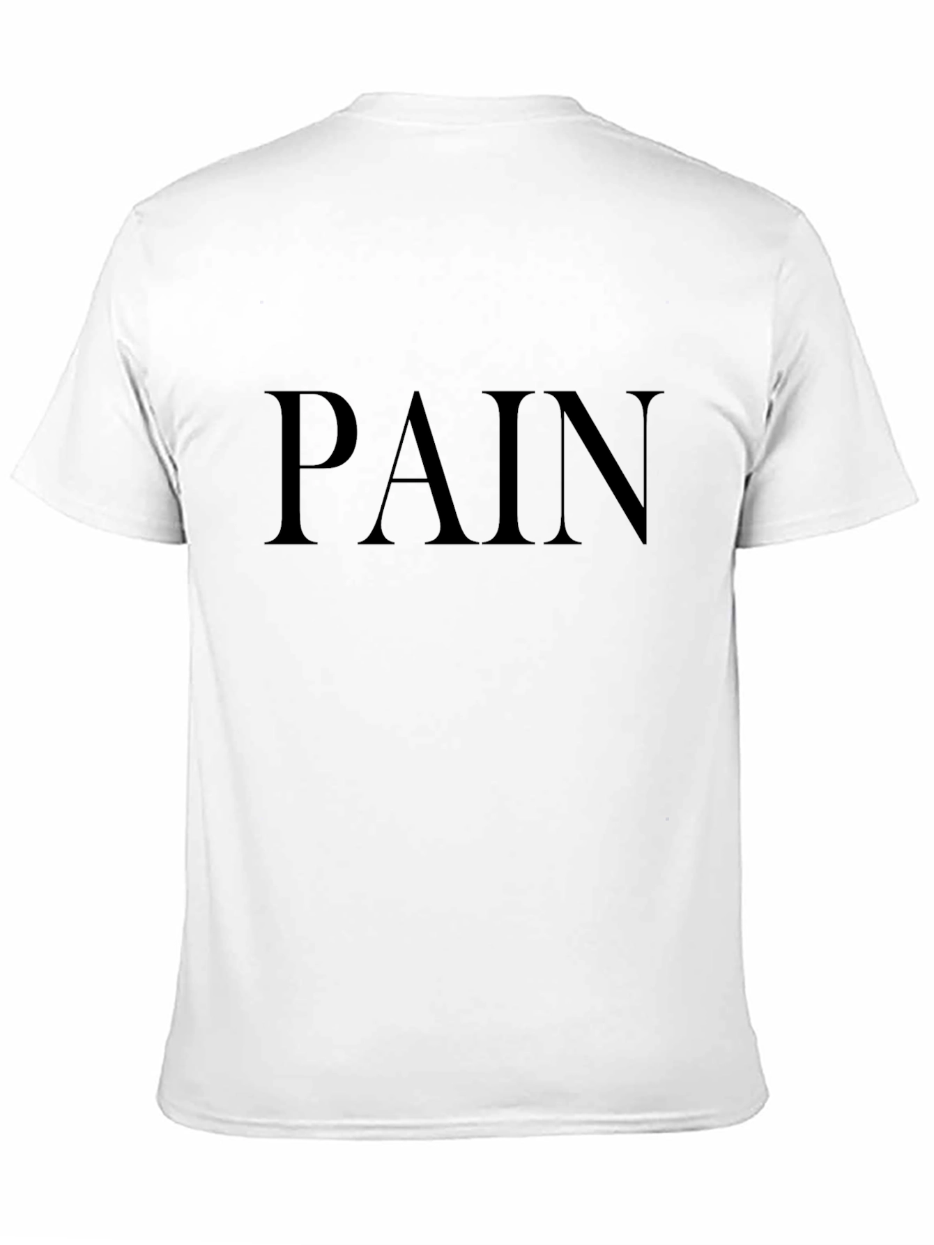 PAIN Text Graphic Black Crew Neck T-Shirt
