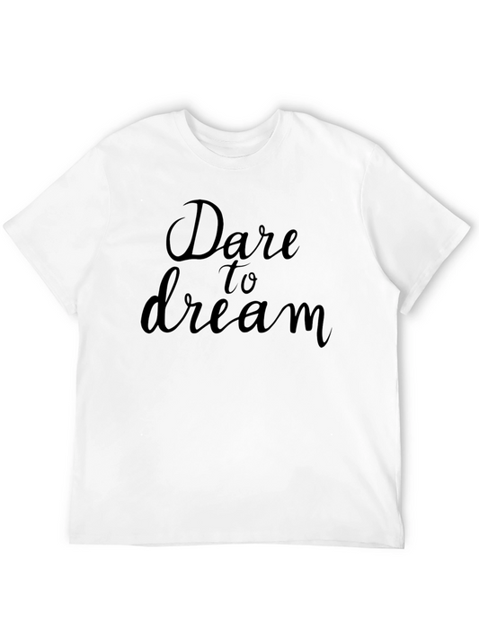 Dare to Dream Black Graphic Tee Shirt