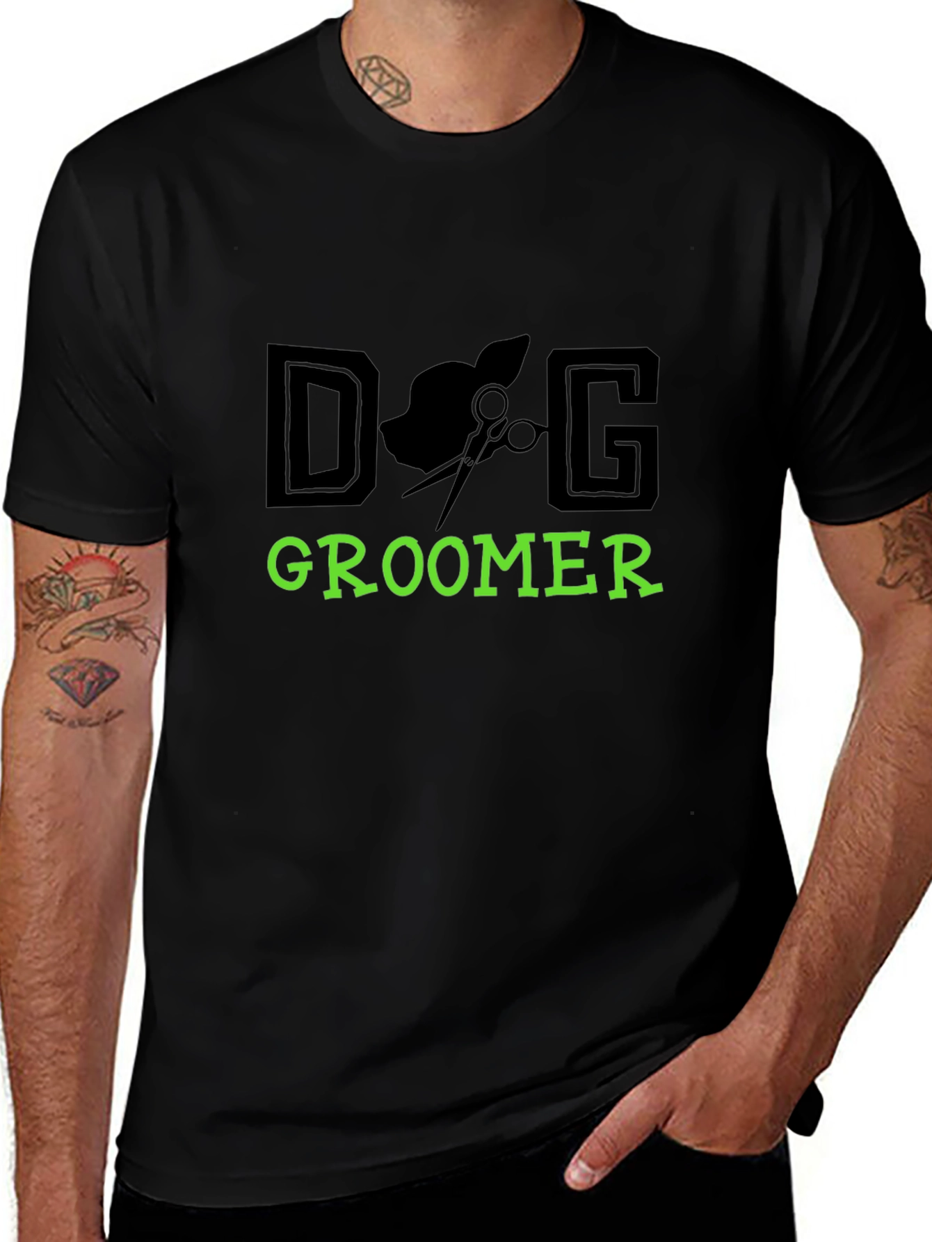 Dog Groomer Graphic Tee - Unisex Black T-Shirt