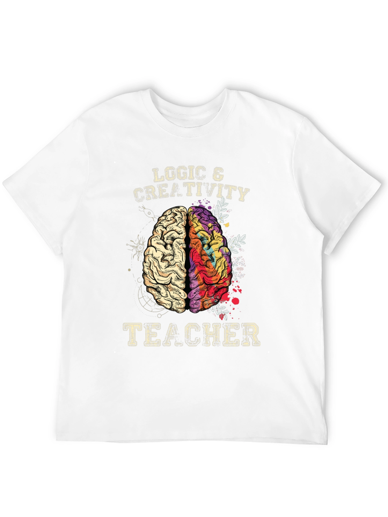 Logic & Creativity Teacher Brain T-Shirt