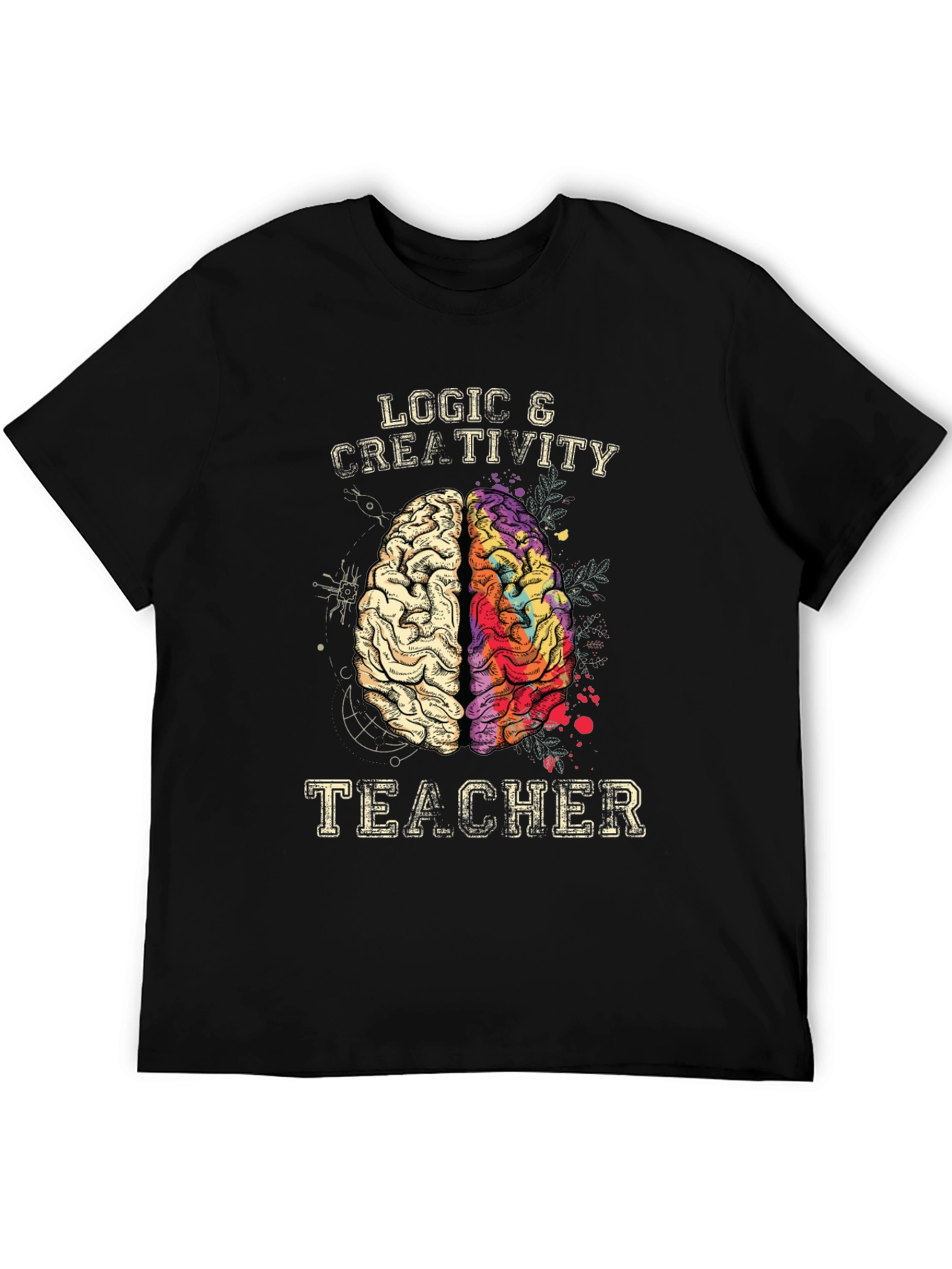 Logic & Creativity Teacher Brain T-Shirt