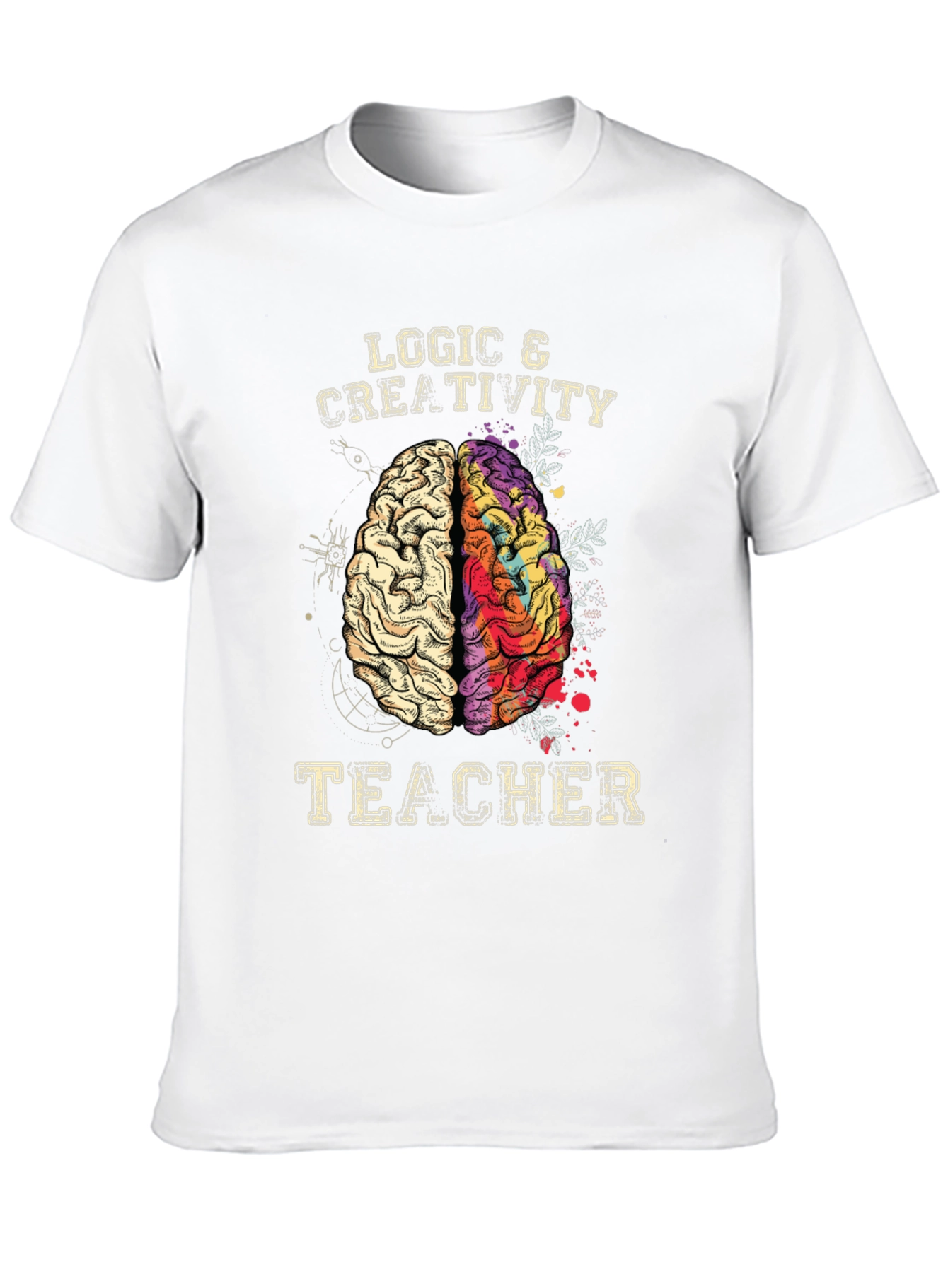 Logic & Creativity Teacher Brain T-Shirt