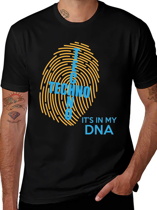 Techno DNA Fingerprint T-Shirt - Music Lover Tee