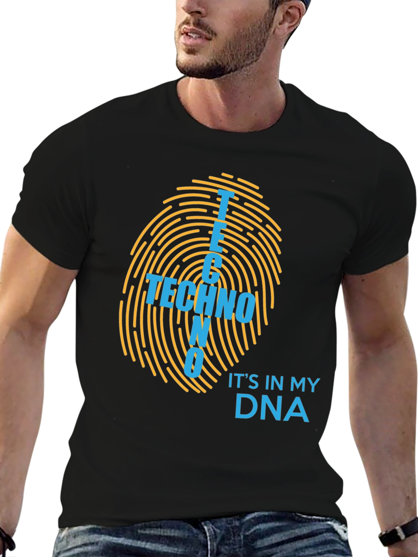 Techno DNA Fingerprint T-Shirt - Music Lover Tee