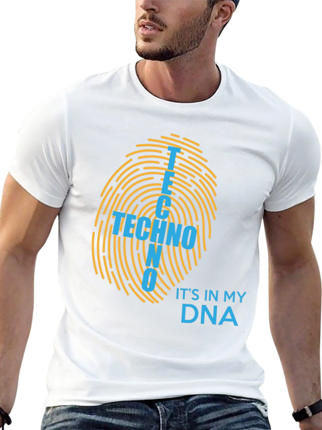 Techno DNA Fingerprint T-Shirt - Music Lover Tee