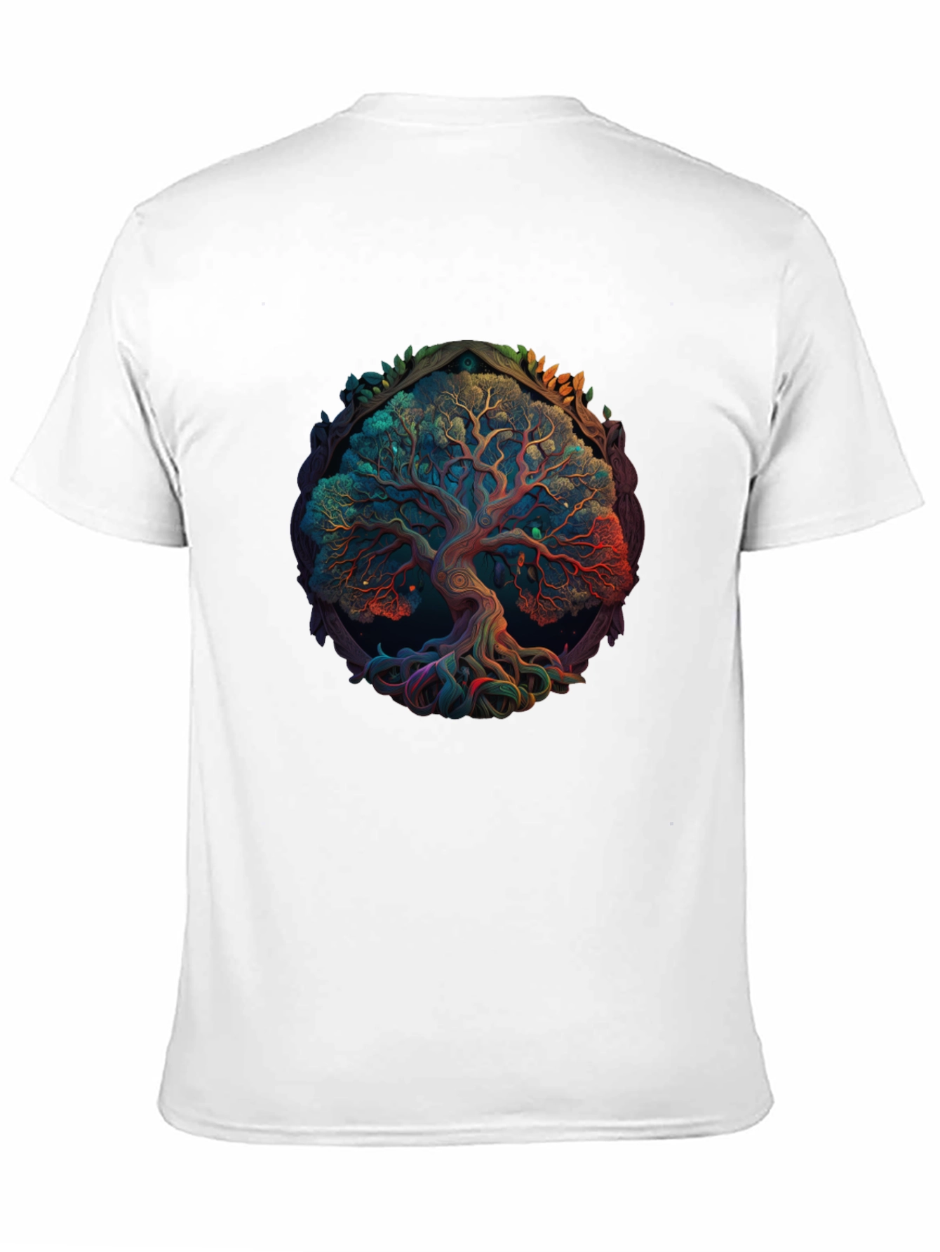 Tree of Life Graphic Print Mens Black T-Shirt
