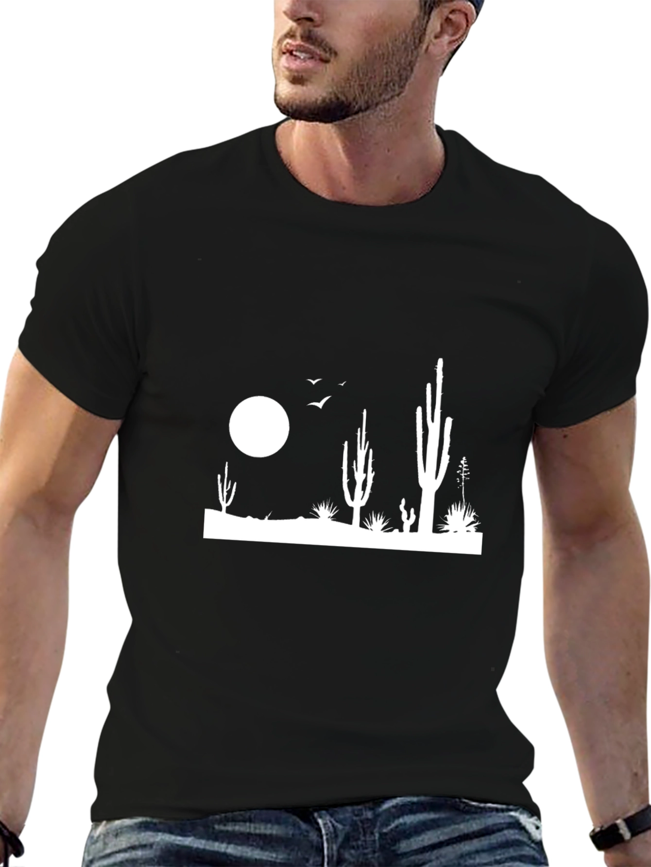 Cactus Silhouette Black T-Shirt