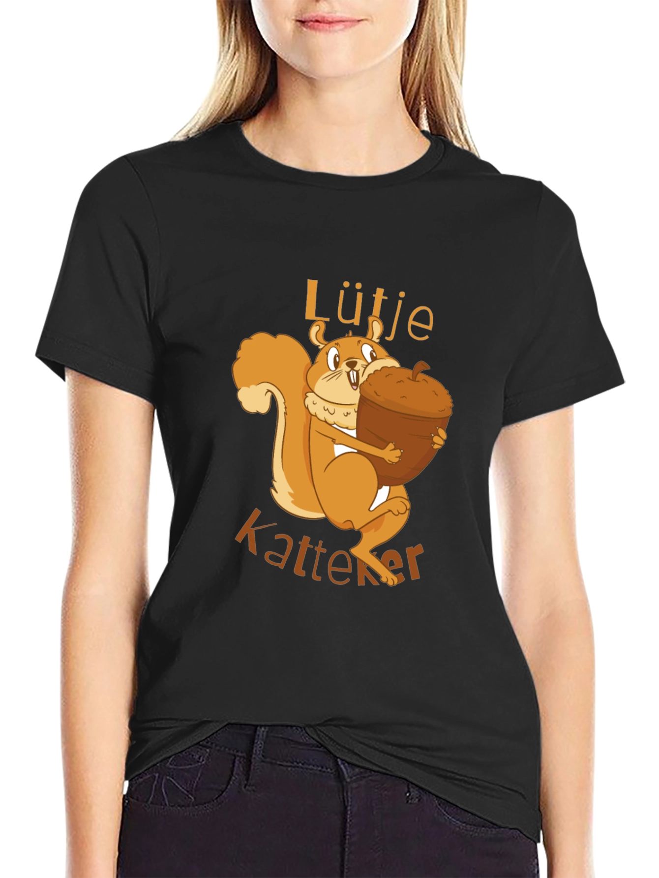 Cute Squirrel Acorn Graphic Tee