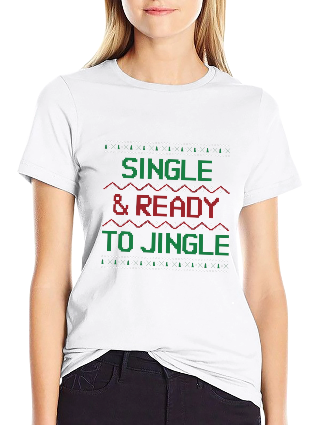 Single & Ready to Jingle Graphic Holiday T-Shirt