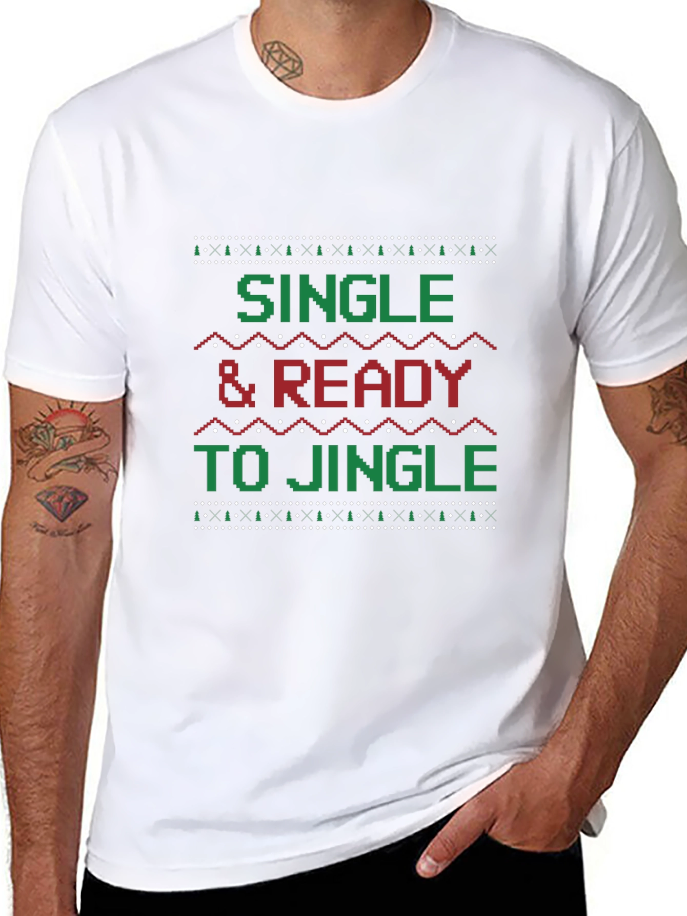 Single & Ready to Jingle Graphic Holiday T-Shirt