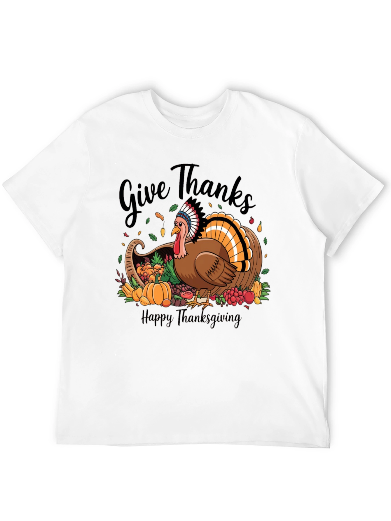 Give Thanks Thanksgiving Turkey T-Shirt