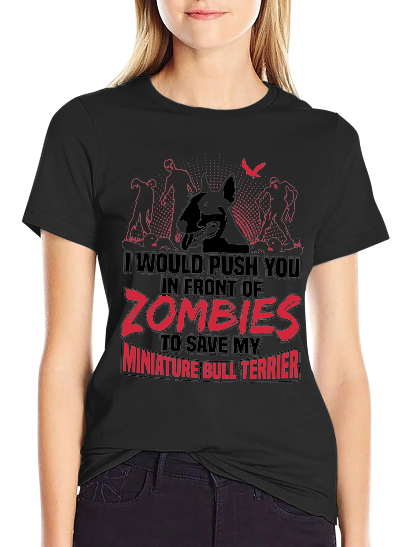 Zombie Miniature Bull Terrier T-Shirt