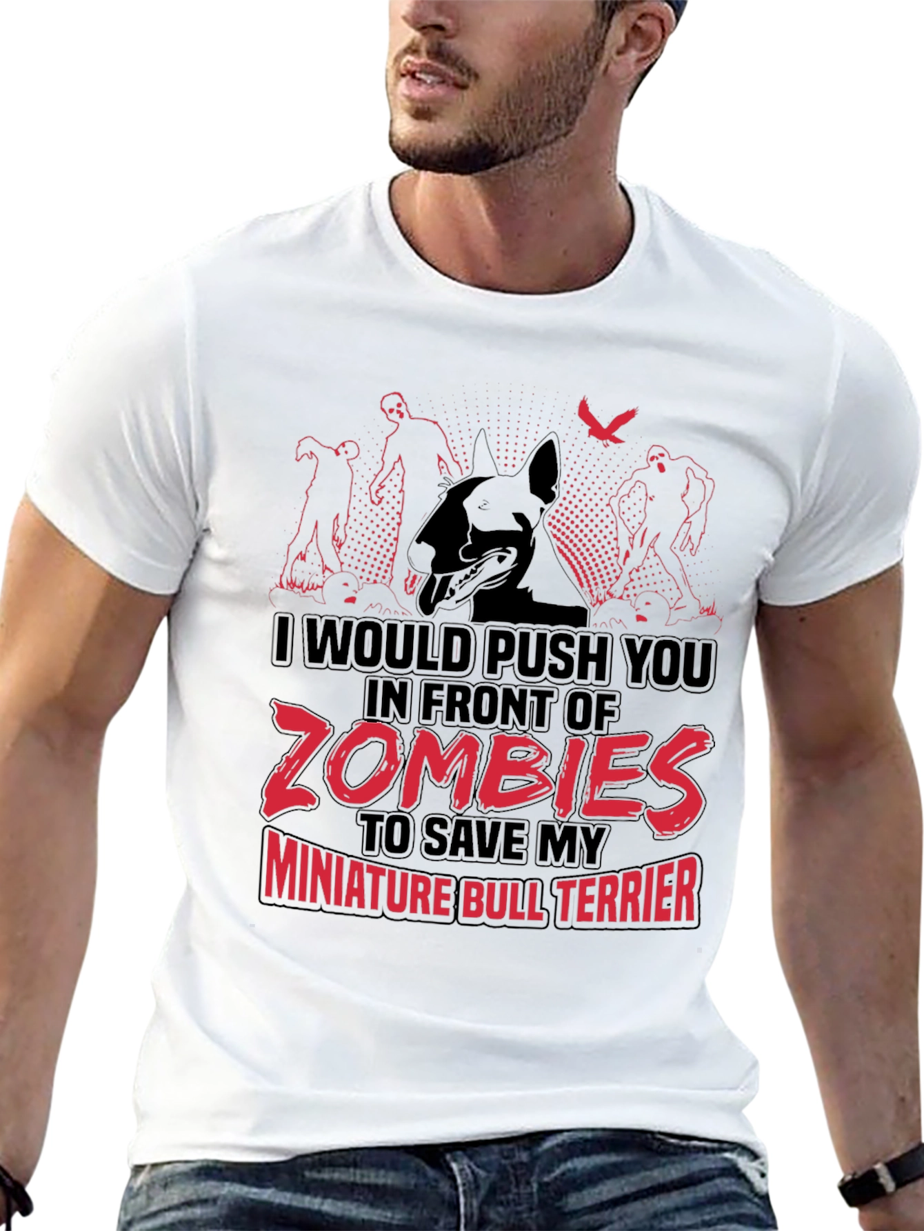 Zombie Miniature Bull Terrier T-Shirt