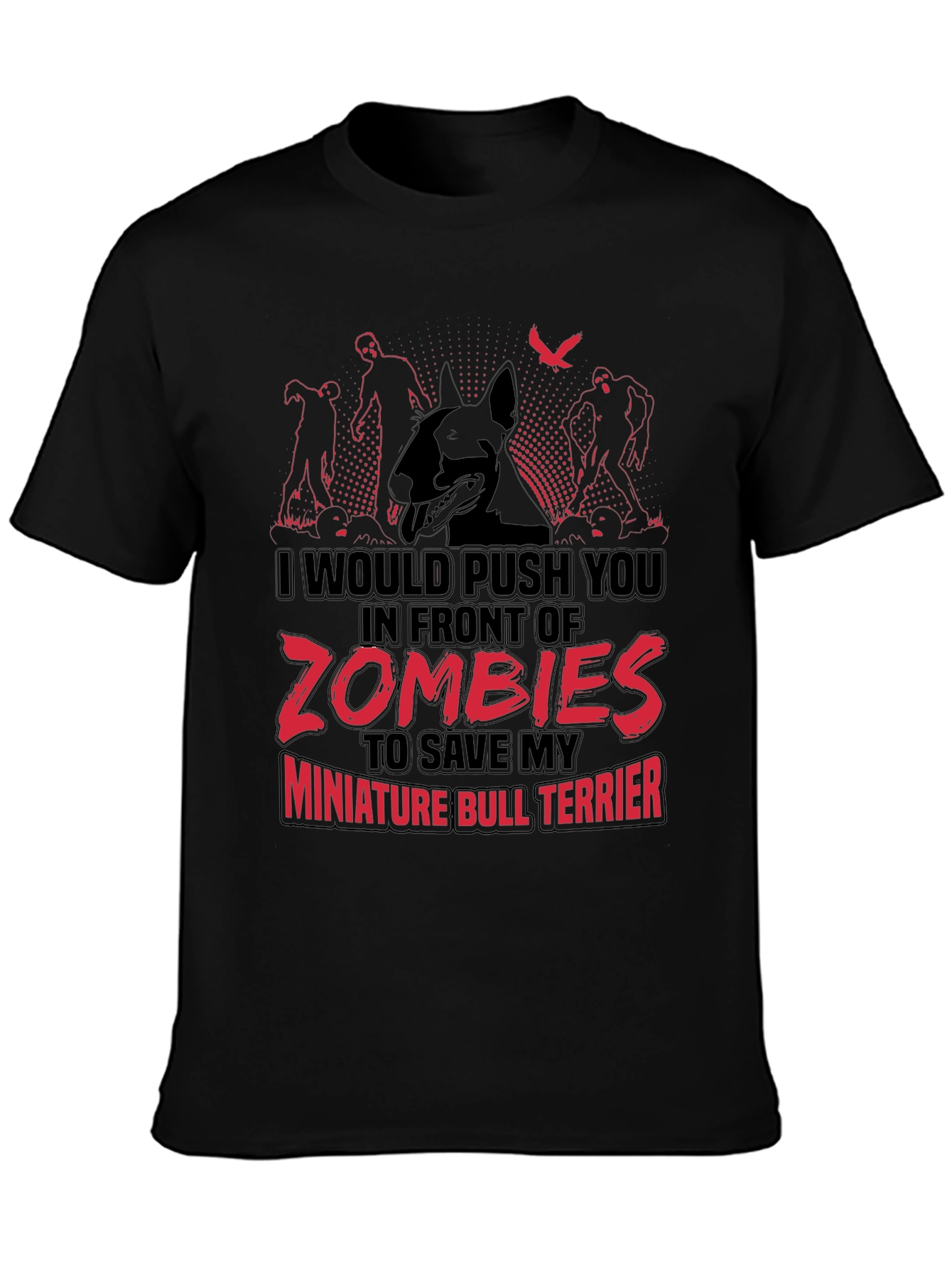 Zombie Miniature Bull Terrier T-Shirt