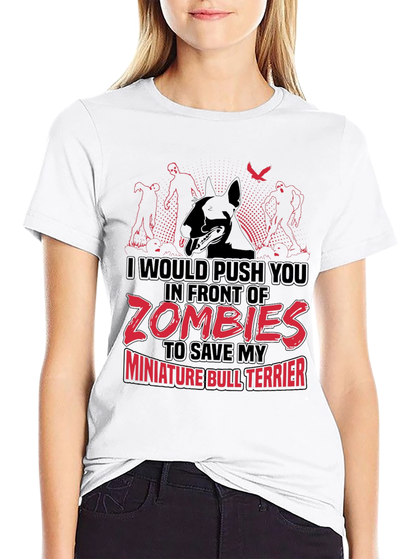 Zombie Miniature Bull Terrier T-Shirt