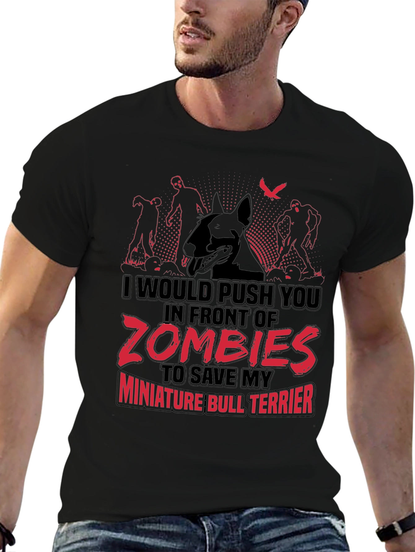 Zombie Miniature Bull Terrier T-Shirt